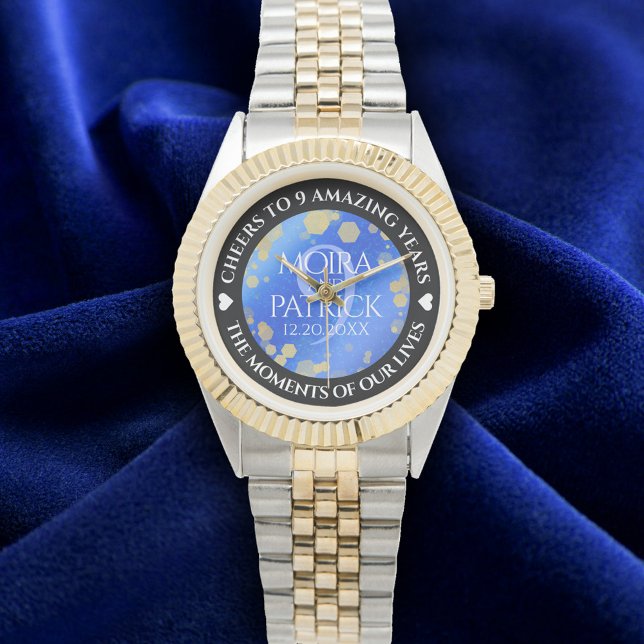 Elegant 9th Lapis Lazuli Wedding Anniversary Watch (Elegant 9th Lapis Lazuli Wedding Anniversary Wristwatch Cover Photo)