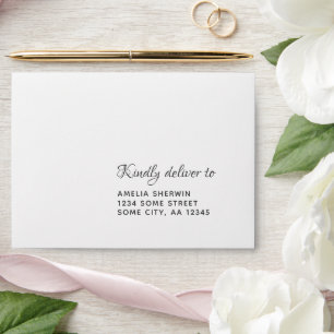 Elegant A7 Return Address Wedding Envelope