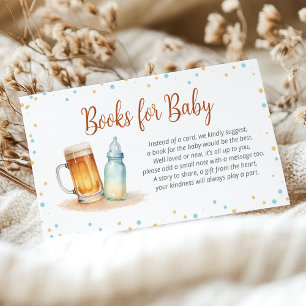 Elegant A Baby is Brewing Books for Baby Enclosure Card
