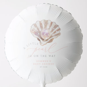 Elegant A Little Pearl Is On The Way Baby Shower Balloon