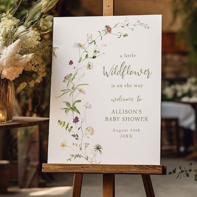 Elegant A Little Wildflower Boho Baby Shower Foam Board (Elegant A Little Wildflower Boho Baby Shower Foam Board)