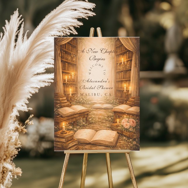 Elegant A New Chapter Bridal Shower Foam Board (Creator Uploaded)