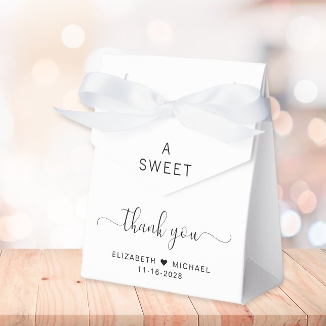 Elegant A Sweet Thank You Wedding Favor Boxes (Creator Uploaded)