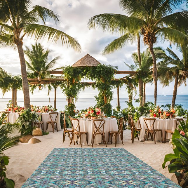 Elegant Abalone Mosaic Pattern 12x9 Indoor Outdoor Rug (Creator Uploaded)