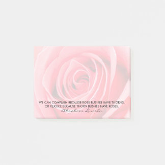 Elegant Abraham Lincoln Inspirational Rose Quote Post-it Notes