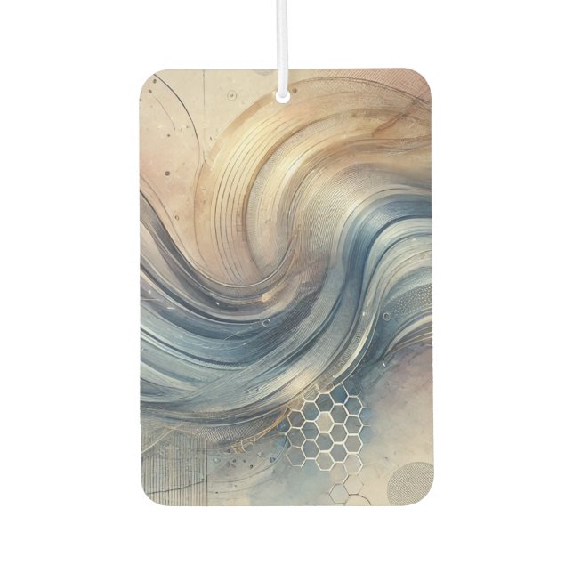 Elegant Abstract Air Freshener - Perfect for Cars  (Front)