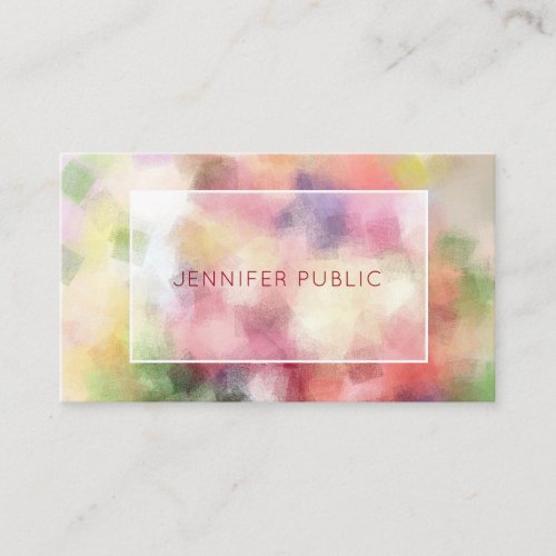 Elegant Abstract Art Background Modern Template Business Card