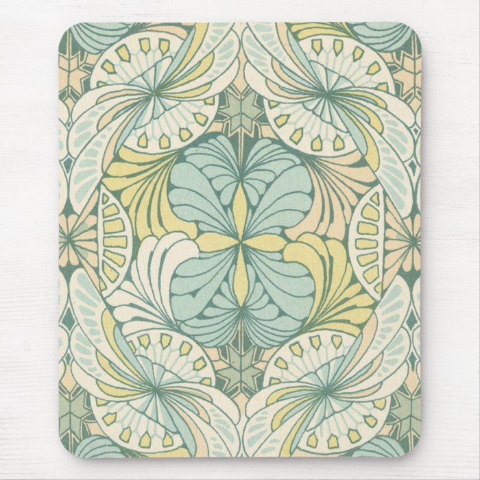 elegant abstract art nouveau swirl design mouse pads