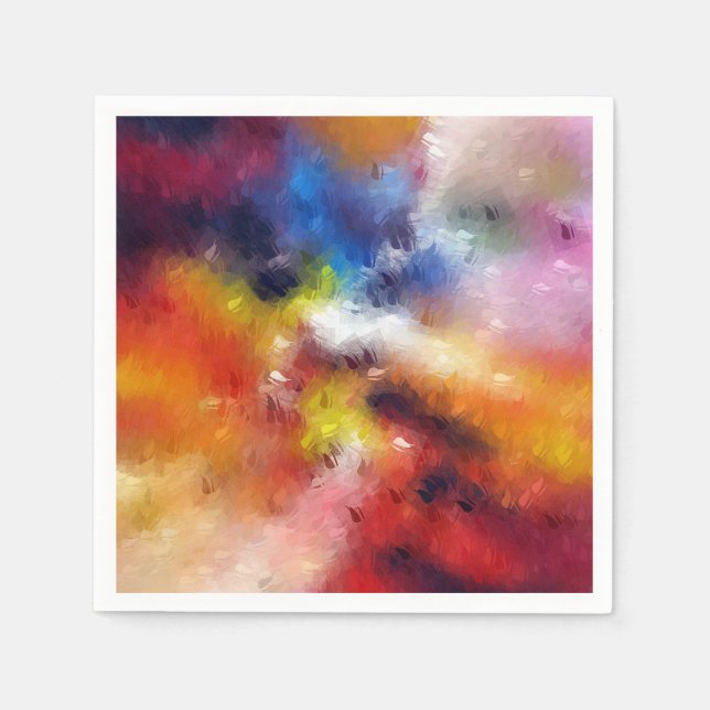 Elegant Abstract Art Template Modern Colorful Napkins (Front)