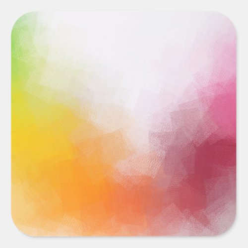 Elegant Abstract Artwork Blank Template Colorful Square Sticker