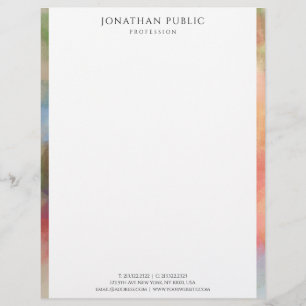 Elegant Abstract Artwork Simple Modern Template Letterhead