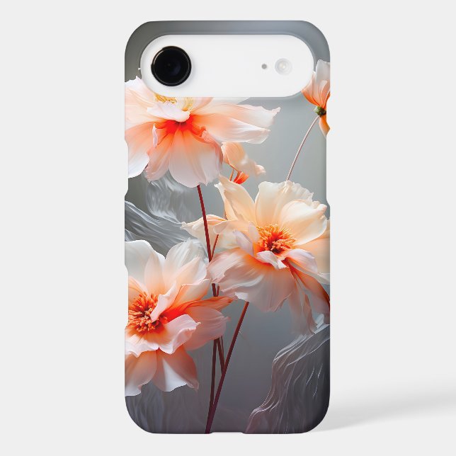 Elegant Abstract Blush Flower Misty Flow Case-Mate iPhone Case (Back)