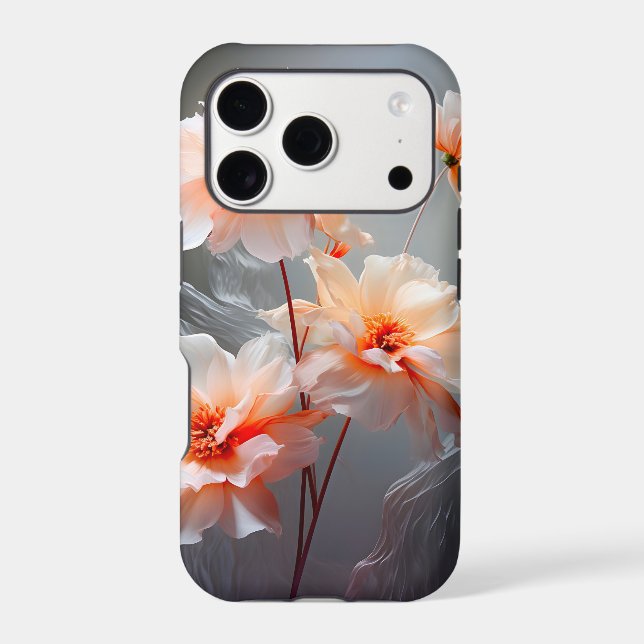 Elegant Abstract Blush Flower Misty Flow Case-Mate iPhone Case (Back)