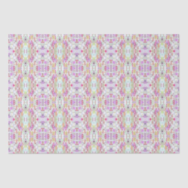 Elegant Abstract Boho Art, Colorful Pastel Pattern Tissue Paper (Front)