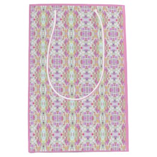 Elegant Abstract Boho Pattern Art, Pastel Pink