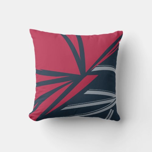 Elegant Abstract Color Block Throw Pillow