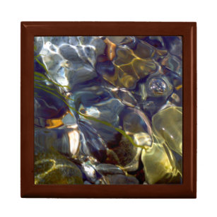 Elegant Abstract Colourful Stained Glass Keepsake Box