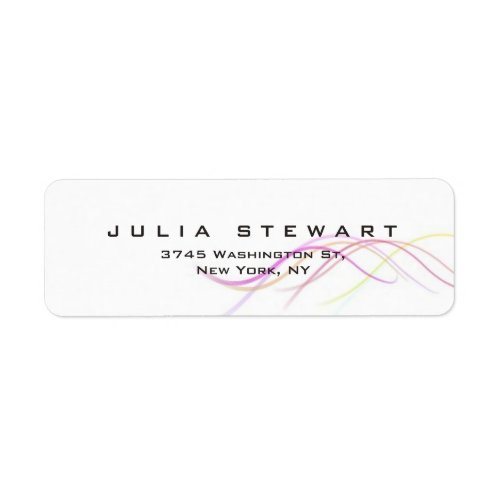 Elegant Abstract Curves Professional Modern Label