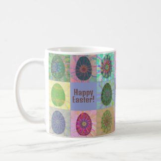 Elegant Abstract Decorative Colorful Eggs Collage