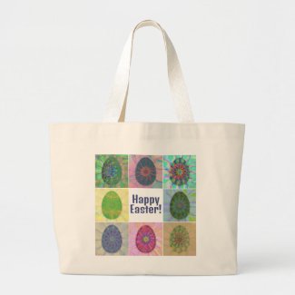 Elegant Abstract Decorative Colorful Eggs Collage