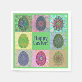 Elegant Abstract Decorative Colorful Eggs Collage