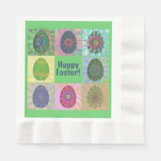 Elegant Abstract Decorative Colorful Eggs Collage