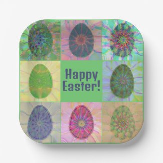 Elegant Abstract Decorative Colorful Eggs Collage
