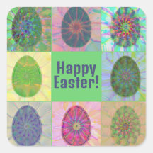 Elegant Abstract Decorative Colorful Eggs Collage