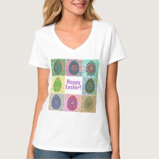 Elegant Abstract Decorative Colorful Eggs Collage