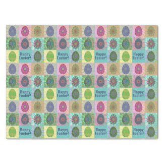 Elegant Abstract Decorative Colorful Eggs Collage