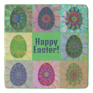 Elegant Abstract Decorative Colorful Eggs Collage