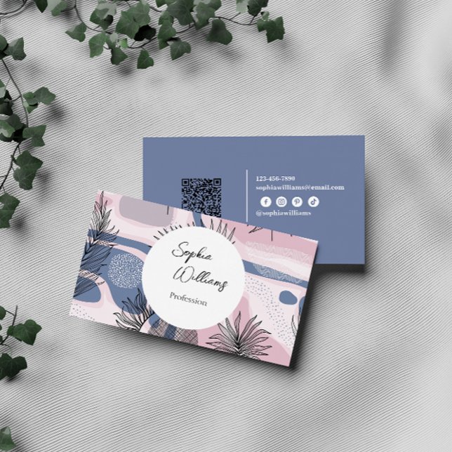 Elegant Abstract design with QR Code Business Card (Creator Uploaded)