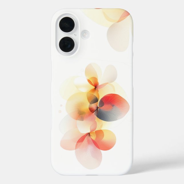 Elegant Abstract Floral iPhone Case Soft & Modern  (Back)