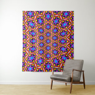 Elegant Abstract Floral Pattern Tapestry