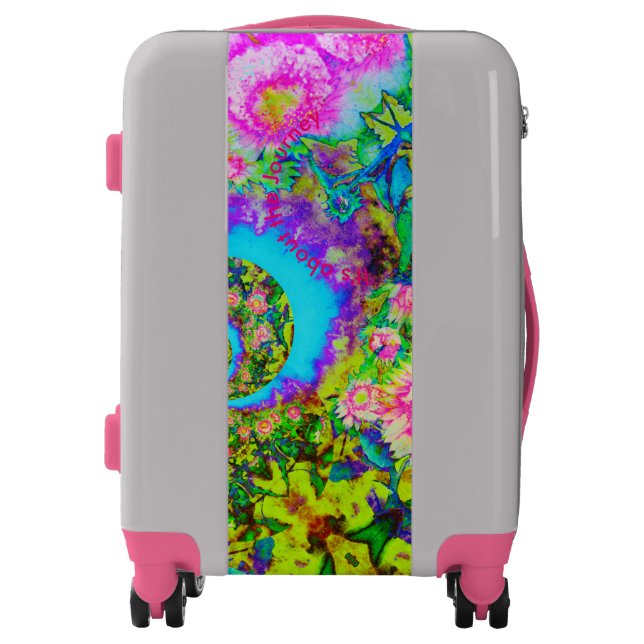 Elegant abstract florals sunflowers luggage (Front)