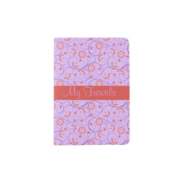 Elegant Abstract Flowers 9 Passport Holder (Front)