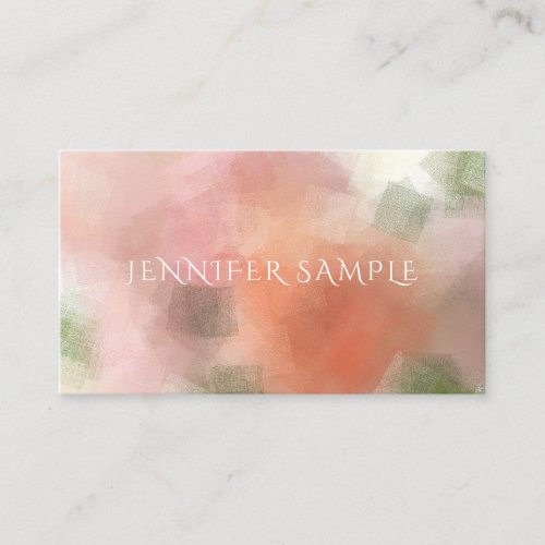 Elegant Abstract Flowers Artwork Modern Template Business Card