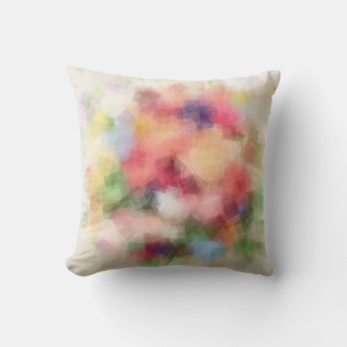 Elegant Abstract Flowers Modern Template Square Throw Pillow