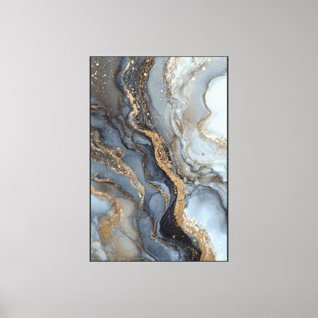 Elegant Abstract Fluid Art Wall Decor  (Front)