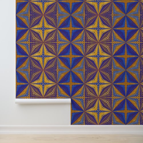  Elegant Abstract Geometric Modern Purple And Gold Wallpaper