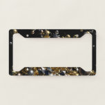 Elegant Abstract Geometry Explosion -Gold &amp; Silver License Plate Frame