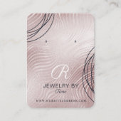 Elegant Abstract Glam Rose Jewelry Earring Display Business Card (Front)
