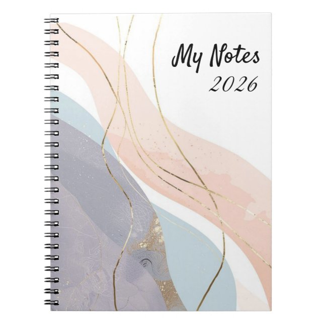 Elegant Abstract Gold Foil Professional Notebook (Front)