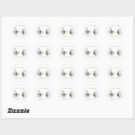 Elegant Abstract Ink Pastel Butterflies Classic Round Sticker
