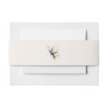 Elegant Abstract Ink Pastel Butterfly Invitation Belly Band