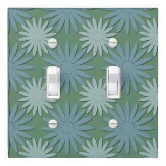 Elegant Abstract Large Motif Pattern Green Floral