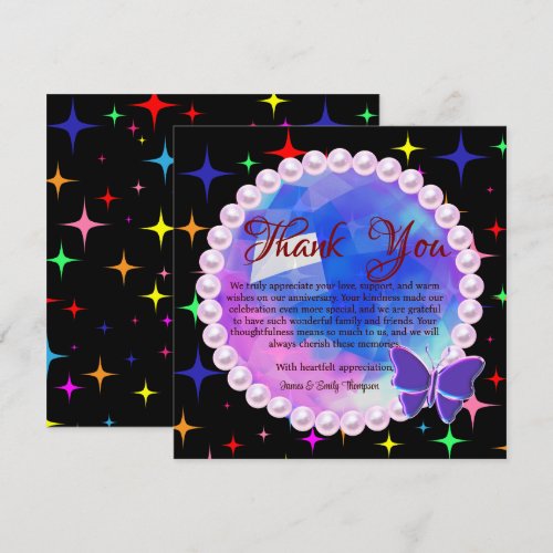 Elegant Abstract Lilac Pearl Wedding Anniversary