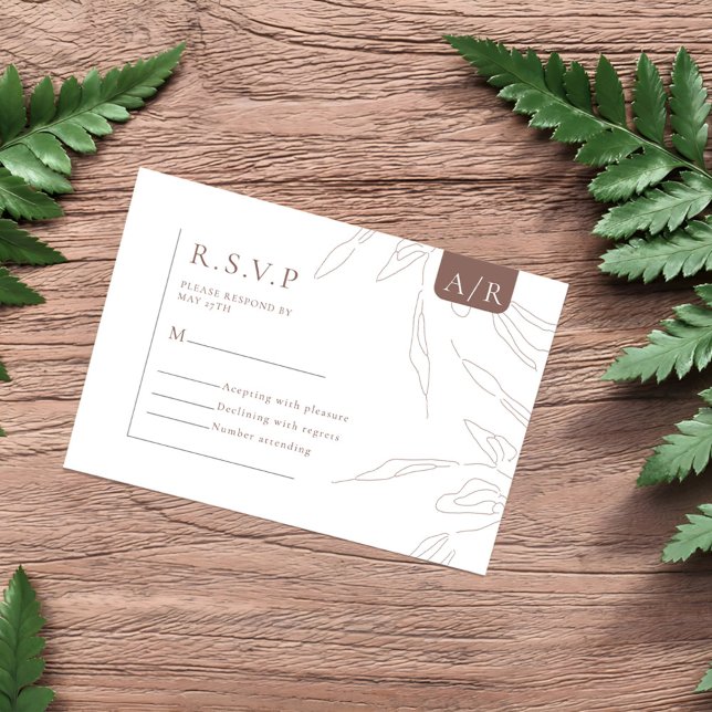 Elegant Abstract Minimalist RSVP Card (Creator Uploaded)