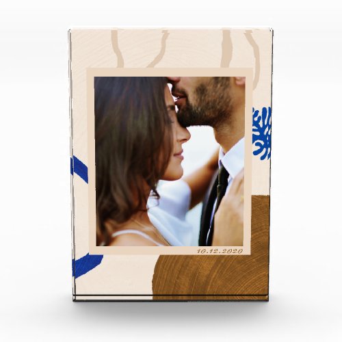 Elegant Abstract Modern Art Personalized Photo Block