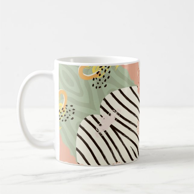 Elegant Abstract Mug – Luxe Metallic & Soft Color  (Left)